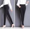 Damen Frühling und Herbst Dünn Abschnitt Neun Hohe Taille Füße Draußen Tragen Große Elastische Bottoming Hosen Plus Größe