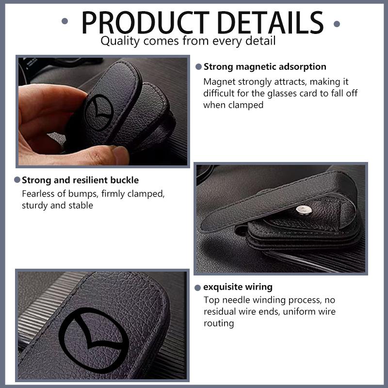 Car Eyeglass Holder Glasses Storage Clip Auto Sunglasses Accessories For Mazda 3 6 CX5 2 CX3 CX9 MX5 RX8 Axela Demio Atenza MS