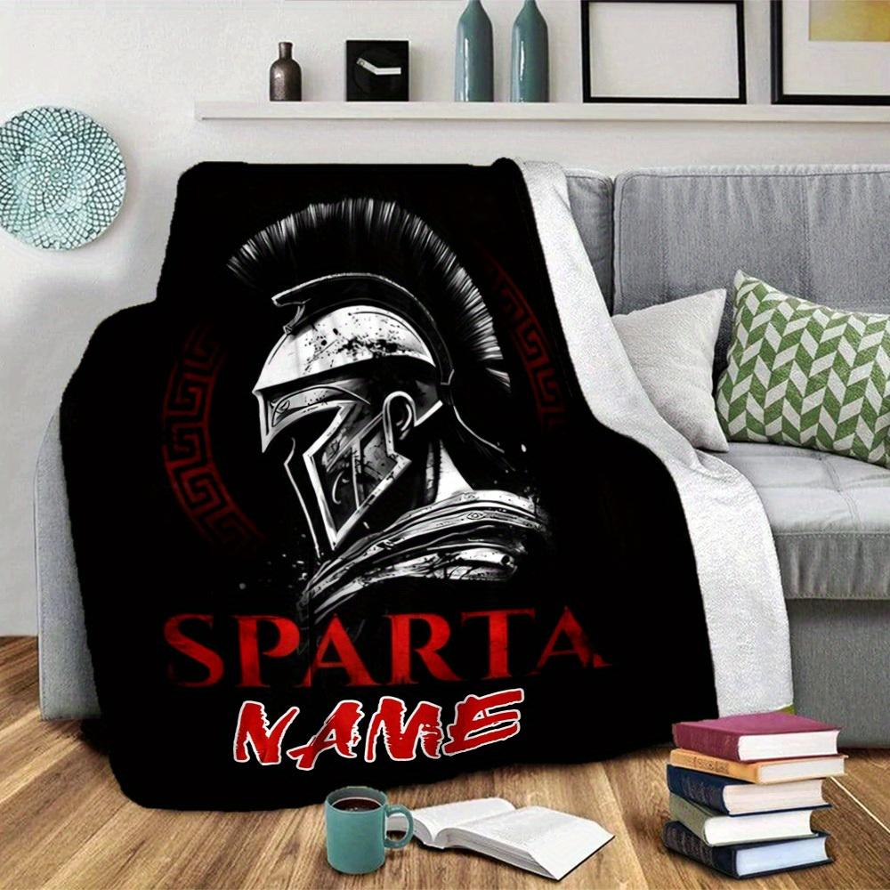 Sparta Helmet Home Customize Your Name Blankets Comfortable Soft Lightweight Multipurpose Blanket For Picnics Sofas Offices Beds Living Rooms Suitable