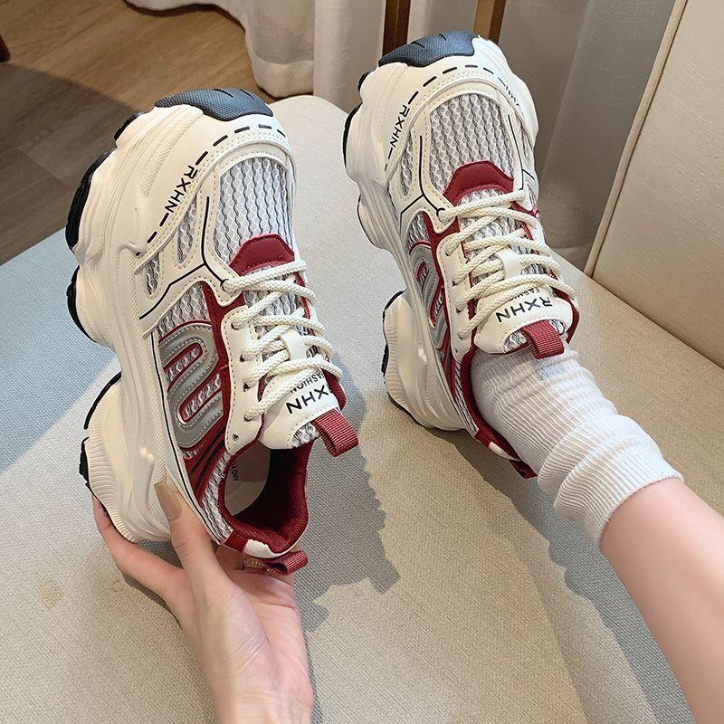 Zhao Ruth same dad shoes girl 2025 new summer breathable mesh student fried street casual sports shoes