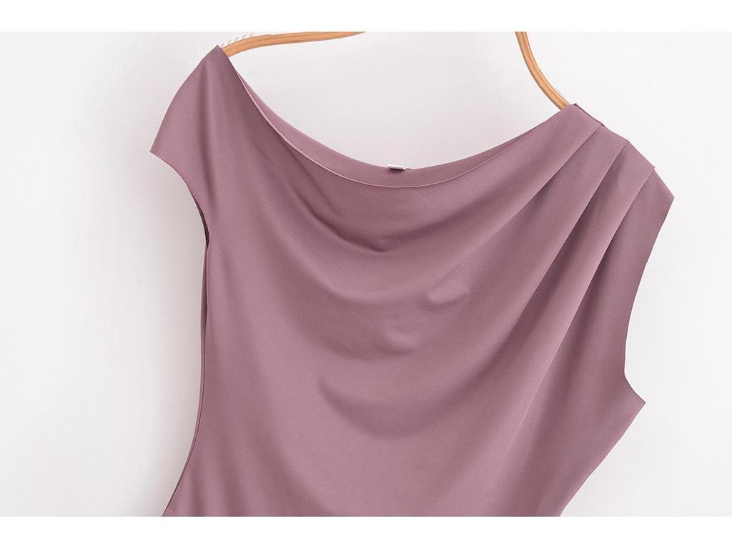 Spring 2025 Women's European & American Style Pleated Slimming Bodysuit