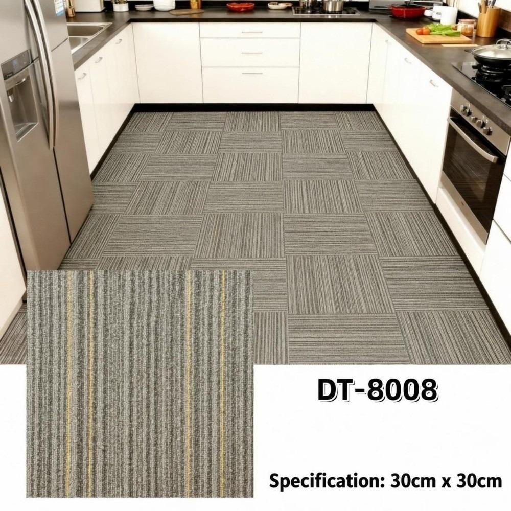 Waterproof PVC Floor Tile Imitation Carpet Texture Wall Floor Decal Living Room Dressup
