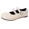 Retro French versatile women's Mary Jane shoes autumn and winter design sense one-word buckle belt shallow mouth single shoes small leather shoes