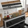 Silicone Over the Stove Spice Rack 3 Partitions Kitchen Storage Shelf  for Flat-Top Stove