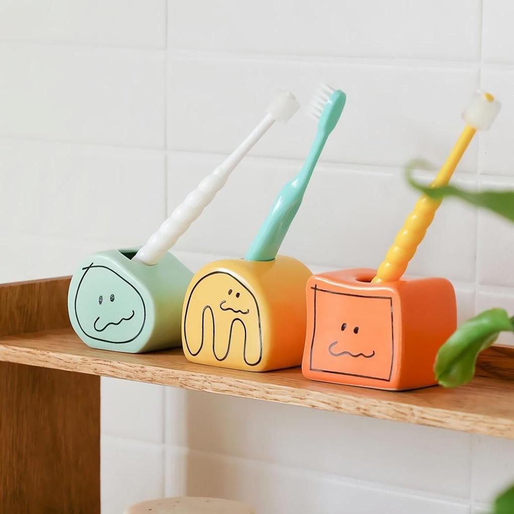 Akcesoria łazienkowe Ceramiczny uchwyt na szczoteczki do zębów Zestaw organizerów na szczoteczki do zębów