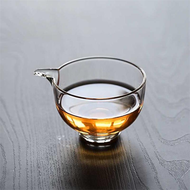 Japanese Style 120/150ml High Borosilicate Heat-resistant Glass Fair Cup Tea Pitcher Chahai Kungfu Tea Dispenser Tea Set Access