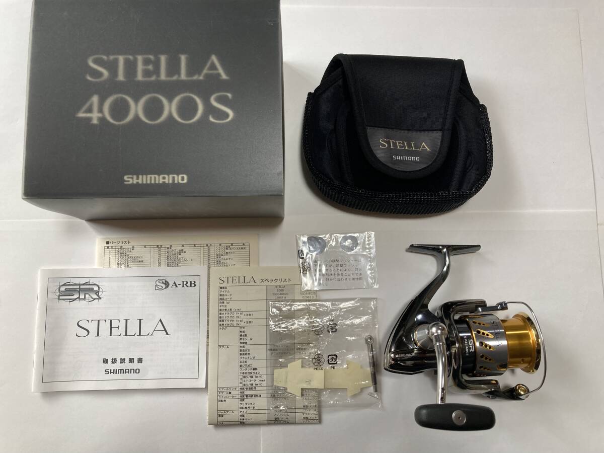 [USED]SHIMANO 07 Stella 4000S Spinning Reel Excellent Condition Smooth Operation Full Set