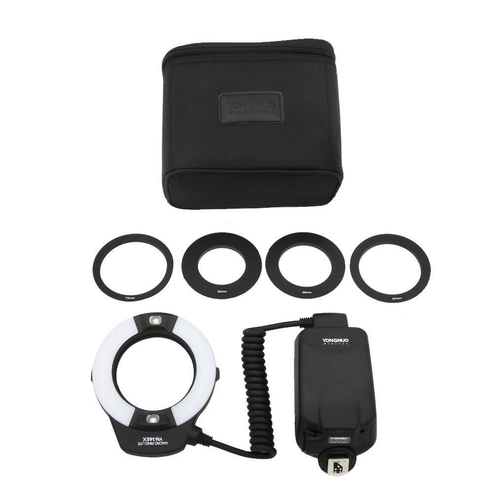 YONGNUO YN14EX Ring Macro Ring Auto for Canon Compatible Flash, Light, E-TTL/TTL Exposure, Close-Up Photography,