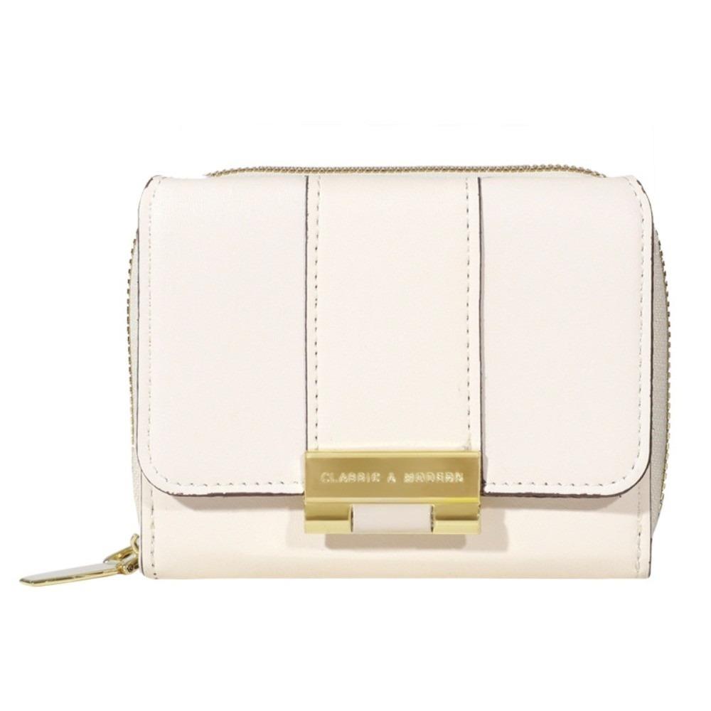 

Короткий складной кошелек в корейском стиле, ретро кошелек для монет, держатель для карт, мужской белый