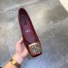 Fashion Flat Shoes for Women 2025 Spring and Autumn New Square Toe Patent Leather Rhinestone Ladies Shoes Women's Plus Size 42 43 44