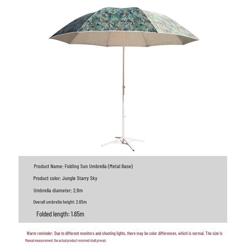 2.8m Camouflage Outdoor Sun Shelter with Metal Base
