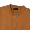 HERVINO Modern Henley Neck Muscle Fit Short Sleeve Knit [Camel]