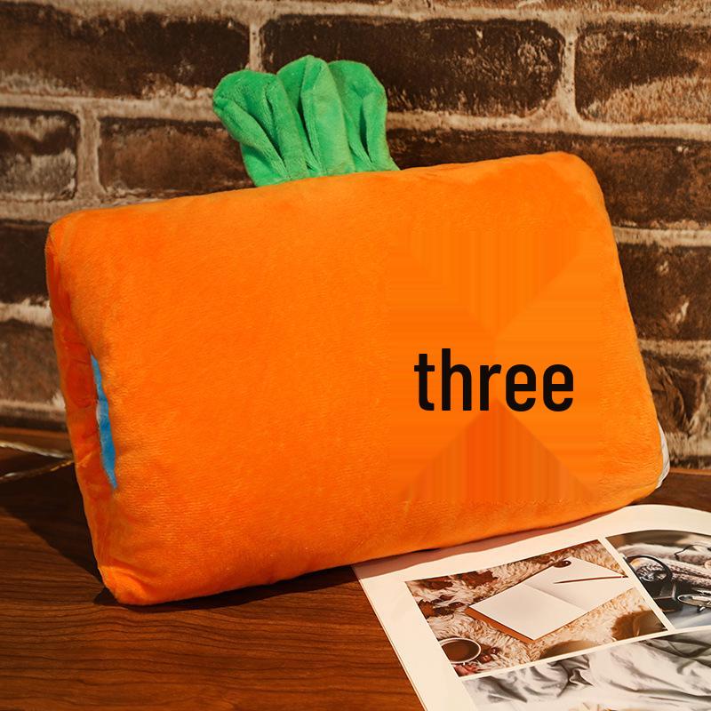 Cartoon Fruit Unicorn Rabbit Plush Hand Warmer and Nap Pillow Toy