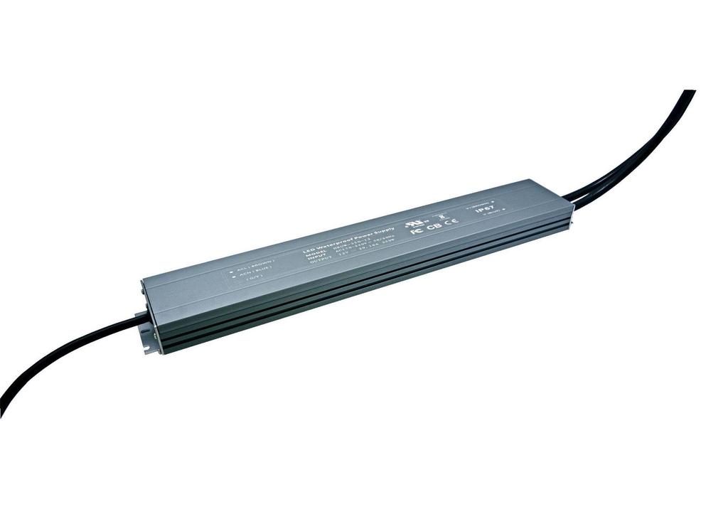 12V/24V Ultra-Thin Waterproof Power Supply, 30W-360W, DC Constant Voltage IP67