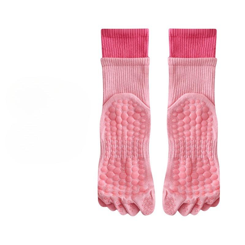 Five-finger Yoga Socks for Women, Mid-calf, Professional Anti-slip Pilates, Indoor Fitness Socks, Running and Skipping Rope, Floor Socks