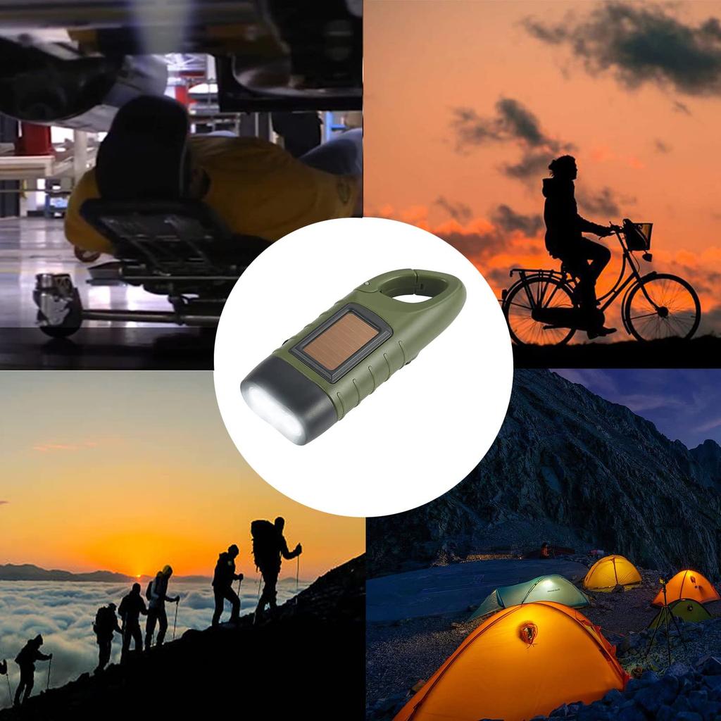 COOLEAD Hand Crank Charging Light LED Flashlight Hand Crank Charging
