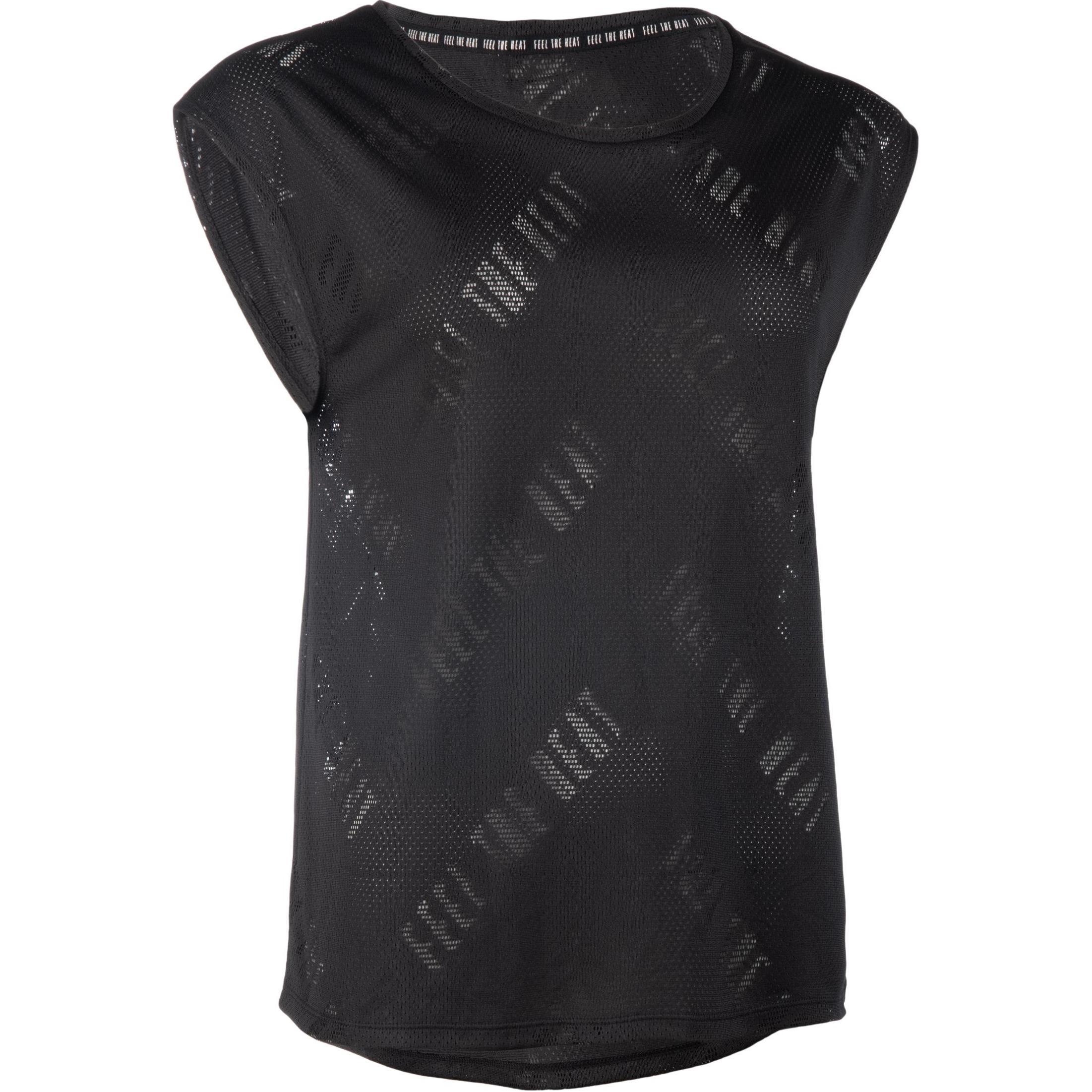 

DECATHLON DOMYOS Sporty Lightweight, Breathable Comfortable Short Sleeve T-Shirt Women s Black XS-165/84Y чёрный