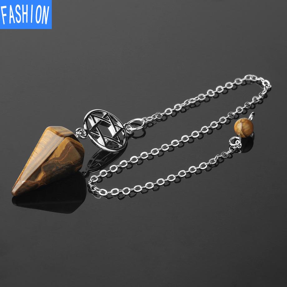 Spirit Pendulum Natural Crystal Pendant Treatment Point Pendulum Weika Meditation Semi Gem Jewelry Gift