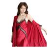 Beautiful yarn sexy suspender open nightgown set light perspective temptation lace female lazy wind