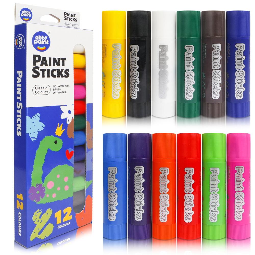 12 Farben Malstift Wachskreide Wasserlöslicher fester Gouache-Stift Kinder Handgezeichnet Graffiti Malerei Ausmalen Kunstbedarf