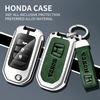 Zinc Alloy Leather Car Key Case Cover For Honda Civic Accord City Odyssey CR-V XR-V HR-V Vezel Jade Jazz Crider Auto Accessories