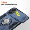 KEYSION Shockproof Armor Case for Infinix Smart 10 Slide Camera Protection Ring Stand Phone Cover for TECNO Spark Go 2 Pop 10