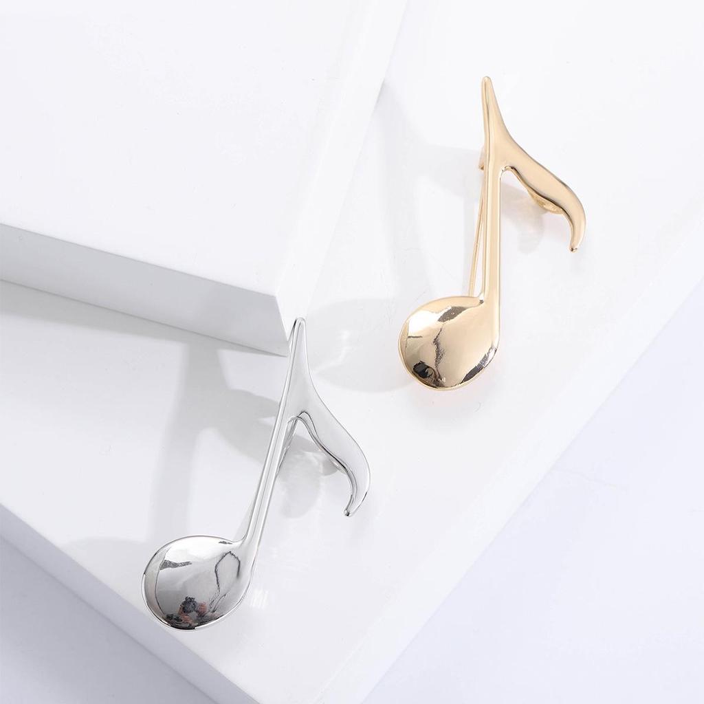 Glossy Retro Musical Note Brooch - Women's Fashion Accessory Pin