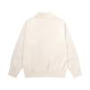 8199 AMI Autumn and Winter White Heart-shaped Jacquard Alpaca Wool Blended Loose Sweater Polo Collar Men Pullover Sweater