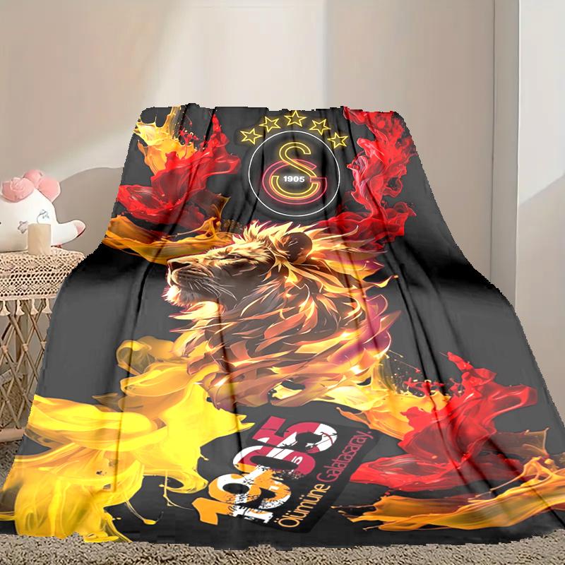 1pc Digital Print Nap Blanket, Galatasaray SK Blanket for Home Use, All Season Warmth, Christmas and Valentine's Day Gift Blanket