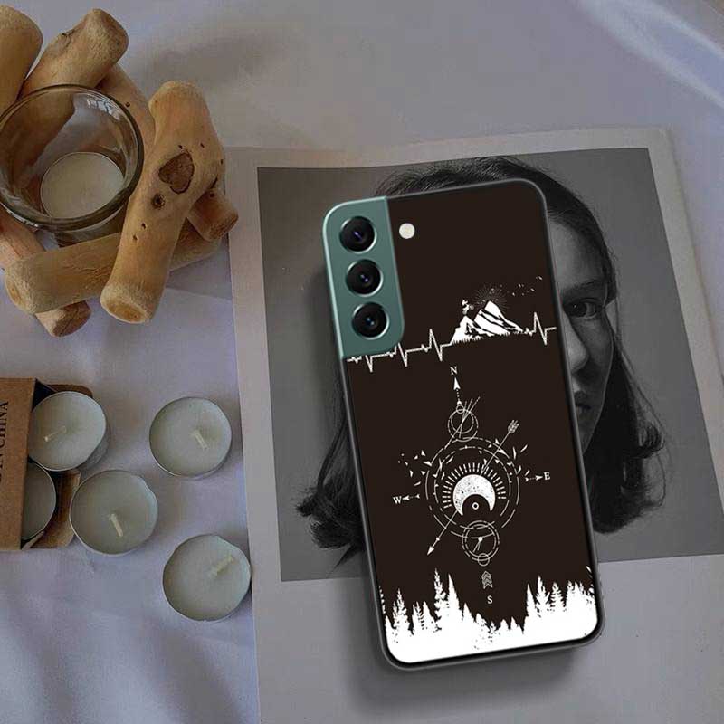 Motorcycle Heartbeat Phone Case For Samsung Galaxy S22 S25 Ultra S21 S10 Plus S26 Edge S20 S23 S24 FE Cover Silicone Soft TP
