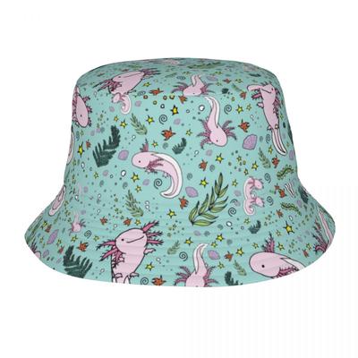 Axolotl Bucket Hat Women Unisex Unisex Trendy Amphibian Relaxolotl Relax Summer FisherUnisex Cap