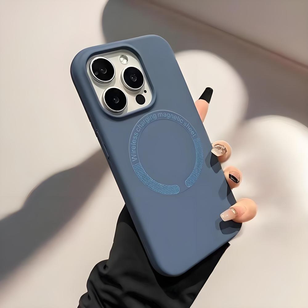 MagSafe Liquid Silicone Phone Case for Apple iPhone 16Promax - Mykt silikon, fallbestandig telefondeksel for Apple iPhone 16/15/14/13/12/Pro/Promax