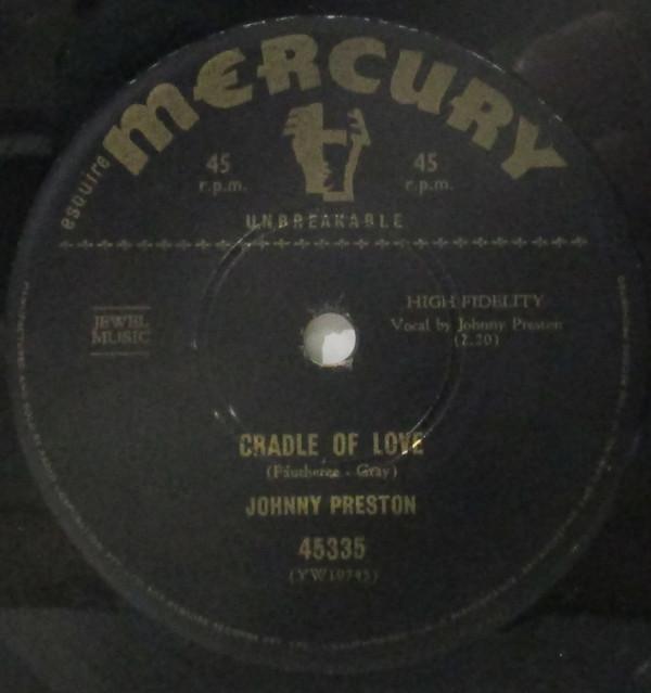 

7-дюймовая пластинка JOHNNY PRESTON Cradle Of Love City Of Tears 45335 Esquire Mercury 1960 Австралия Рок Б/у