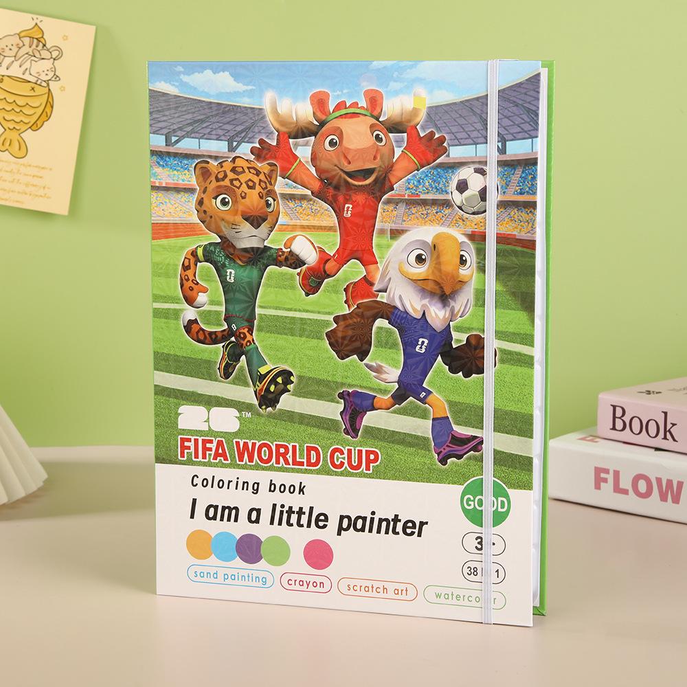 

2026 World Cup Coloring Book Set: Comic Art & Educational Graffiti Paper Toys