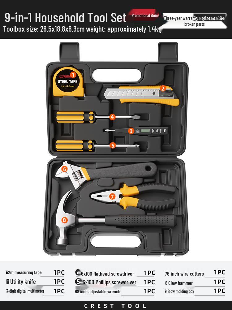 Complete Household Tool Set: Wrenches, Screwdrivers, Pliers, and More