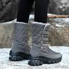 Fashion Women's Boots Anti-slip Waterproof Winter Snow Boots Outdoor Thick Bottom Winter Shoes Thick Plush Medium Boots Platform Boots
