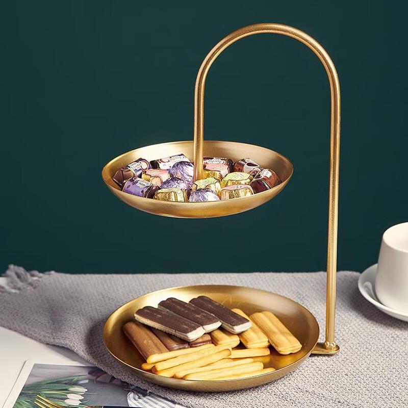 Ruhan Light Luxury Gold Fruit & Candy Tray Set