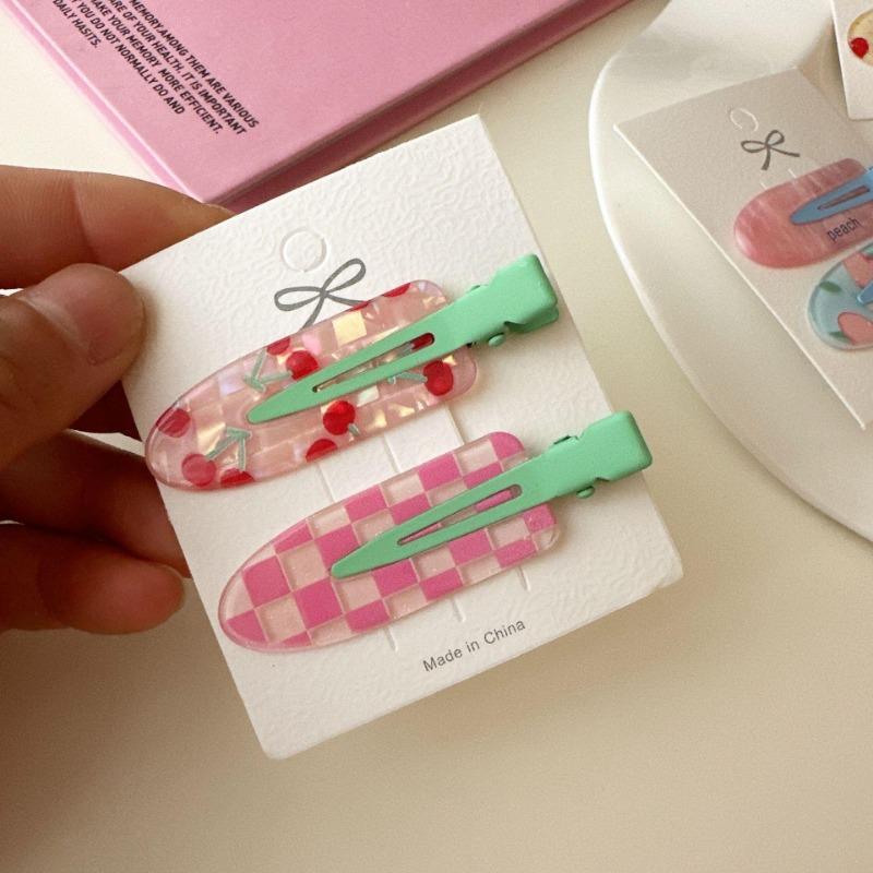 1 Pair Women's broken hair clips, fresh and cute versatile hair clips, no trace without hurting hair hair accessories