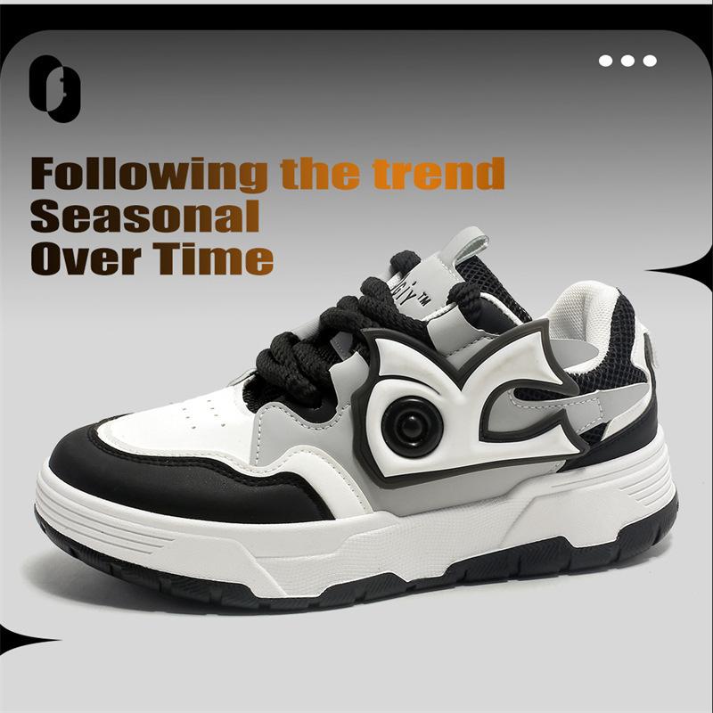 

Afan Ting Мужская обувь Платформа Обувь-хлеб Гонконгский стиль Уличная обувь Контрастный цвет Колледж Повседневные Легкие кроссовки 255 39