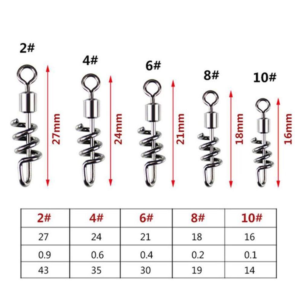 Steel Spiral Hook Connecting Bearing Barrel Heavy Duty Ball Fishing Rolling Swivel Connector