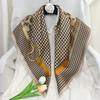 Spring and Autumn Thin Silk Scarf Women's Mulberry Silk 90 Square Scarf Versatile Fashion Shirt with Shawl Silk Scarf