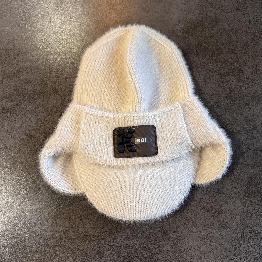 

Mens Warm Fleece Beanie Knit Cap With Alphabet Embroidery For Winter Fashion