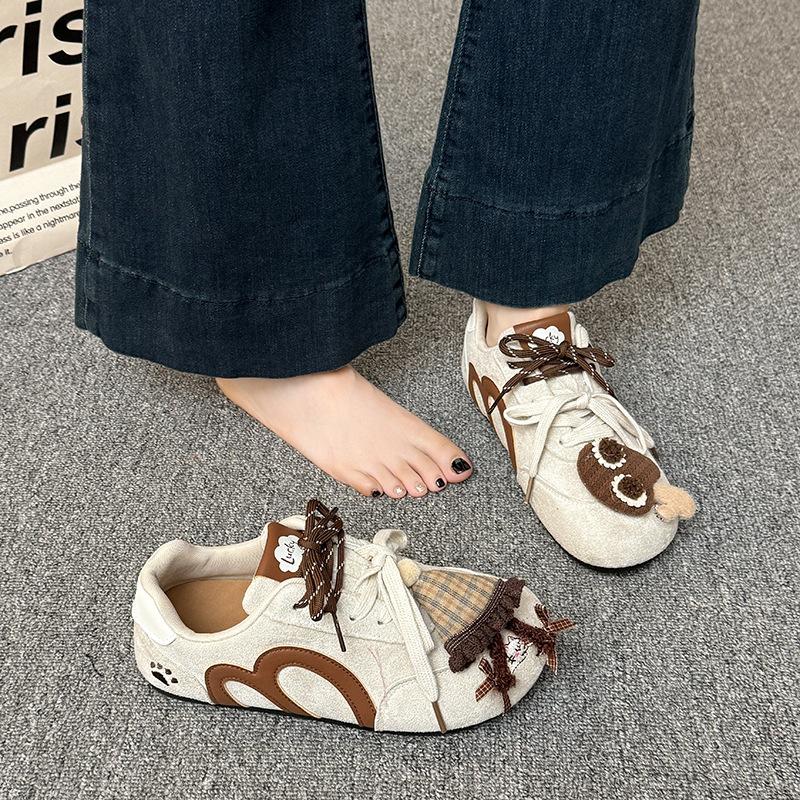 

Flat-bottomed German training shoes for women 2025 new autumn retro casual sports shoes breathable versatile ballet Forrest Gump shoes for women 35