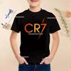 New Summer Polyester Children T-shirts Kids Soccer Clothing CR7 Ronaldo Printed Outdoor Boys Girls T-shirts Sport Fashion Ages 5-14