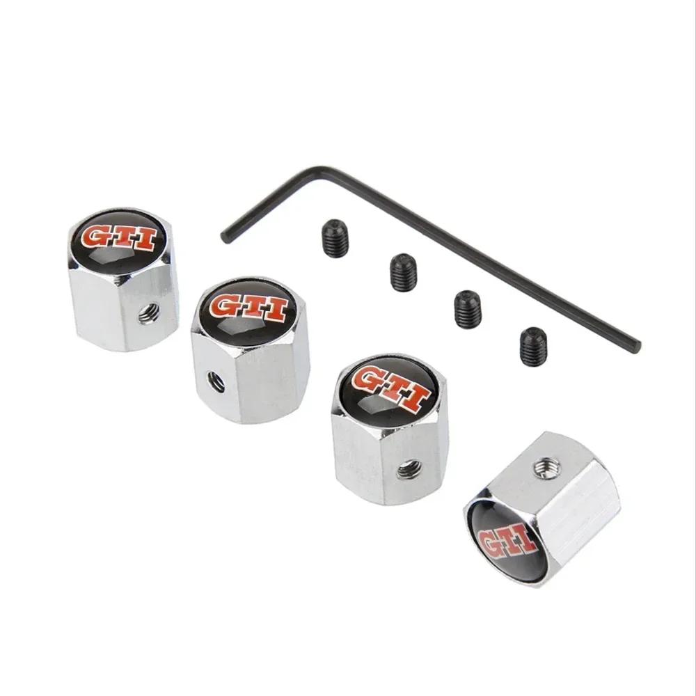 Für VW Neu 4 Stück Diebstahlschutz Auto Rad Reifen Ventilkappen Für Volkswagen Rline GTI Passat Santana Touareg Tiguan Bora Jetta Käfer Sc