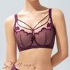 Sexy 3D Embroidered Lace Shell Cup Bra Set for Side Breast Enhancement and Smaller Busts