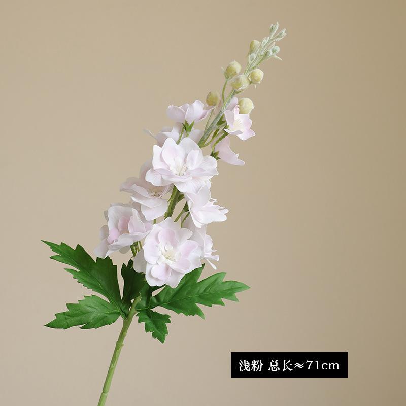 Long Branch Delphinium Artificial Flowers Beautiful Hyacinth Purple Silk Fake Flower Wedding Home Garden DIY Decor Floral Supply