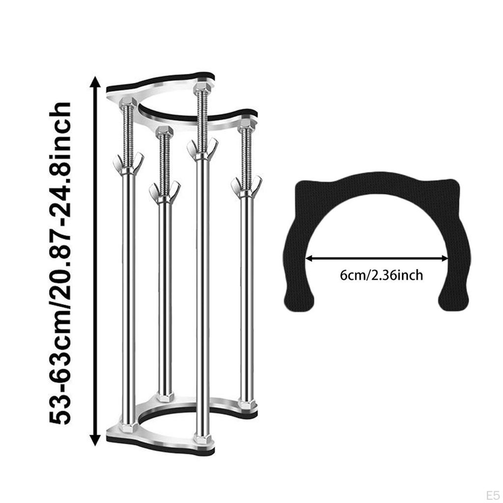 Adjustable under Sink Support Bracket 6cm Inner Diameter Load Capacity 200kg for Wall Mount Sinks