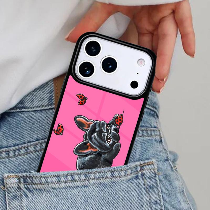 French Bulldog Art soft Phone Case for iPhone 16e 15 14 13 12 17 Pro Max Plus Air 17pro Cover Coque