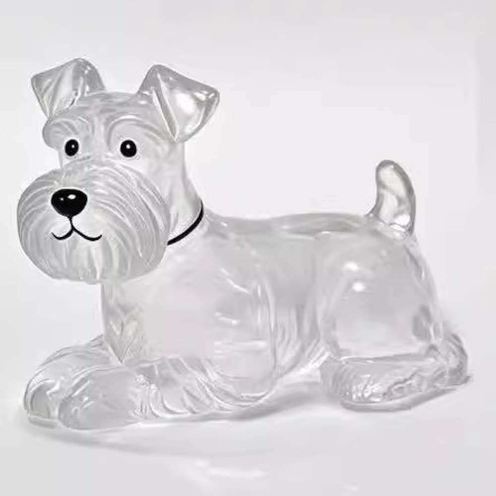 Dog Shape Dog Hair Storage Box Transparent Puppy Pendants Hanging Decor Pet Hair Keychain  Backpack